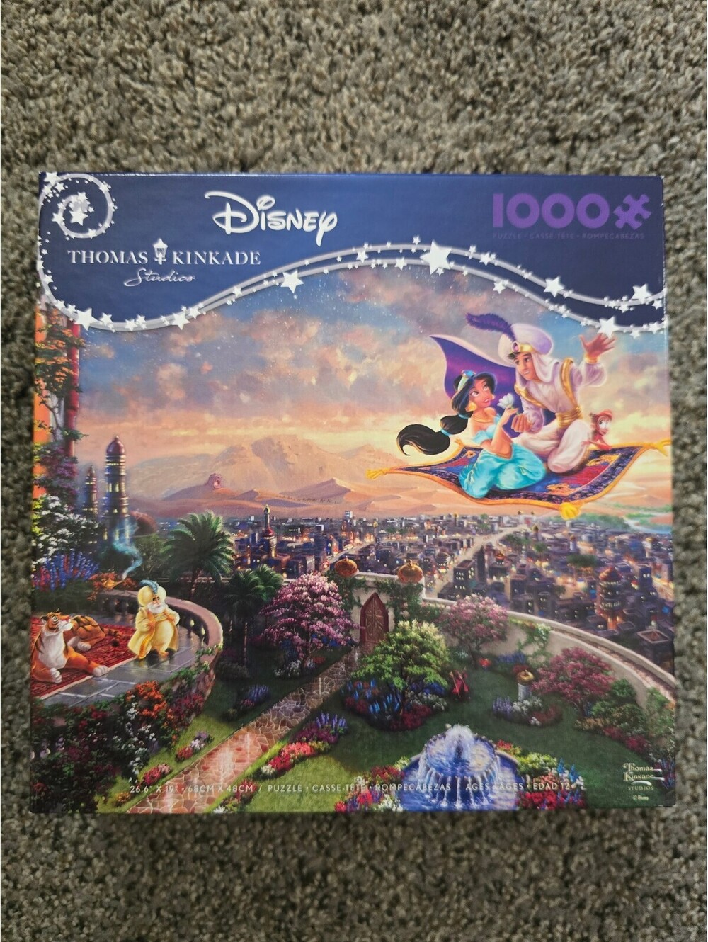 Ceaco Disney Aladdin Thomas Kinkade Studios 1000 Pc Jigsaw Puzzle Complete